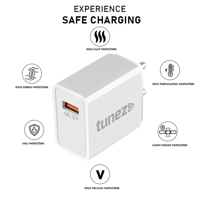 Tunez C30 22.5W QC 3.0 Fast Mobile Charger Adapter - Image 4