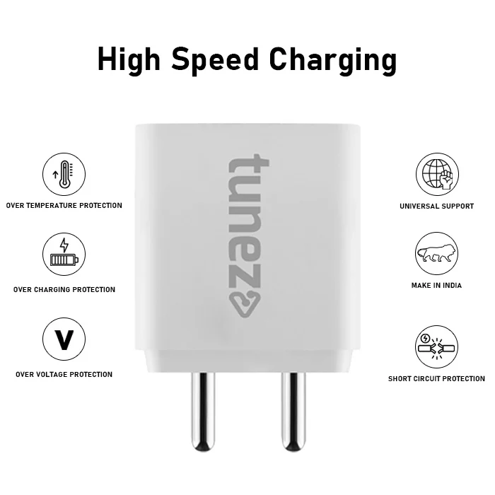 Tunez C40 22.5w QC+PD Fast Mobile Charger Adaptor - Image 4