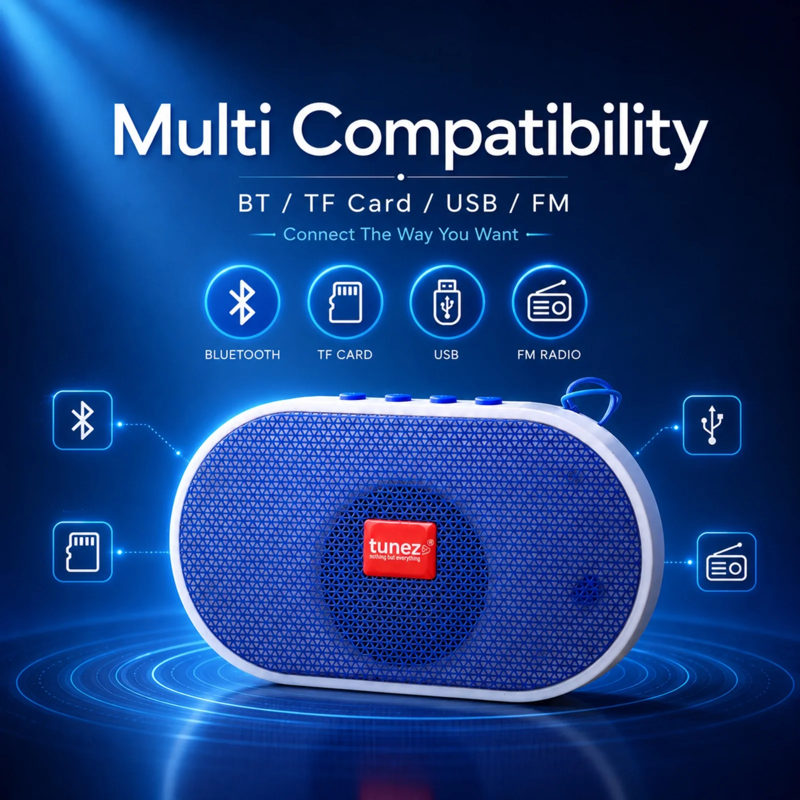 Tunez Buzz BS1012 Bluetooth Speakers | Inbuilt Mobile Holder - Image 8