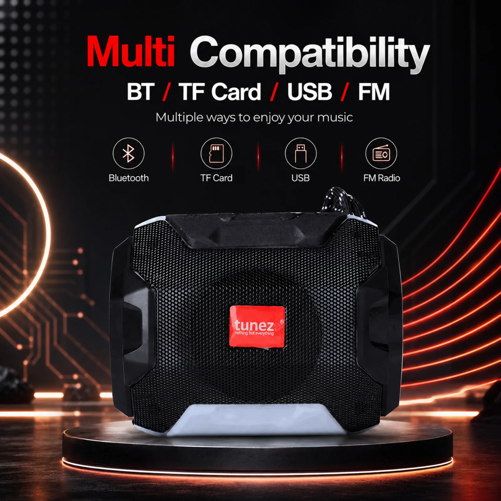 Tunez Buzz BS1014 Bluetooth Speakers | FM Radio Connectivity - Image 9