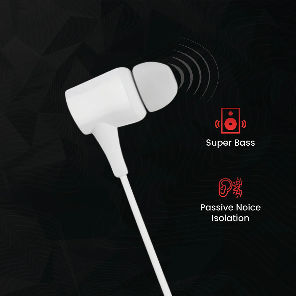 Tunez Dhwani H111 Wired Earphones with Mic - Image 3