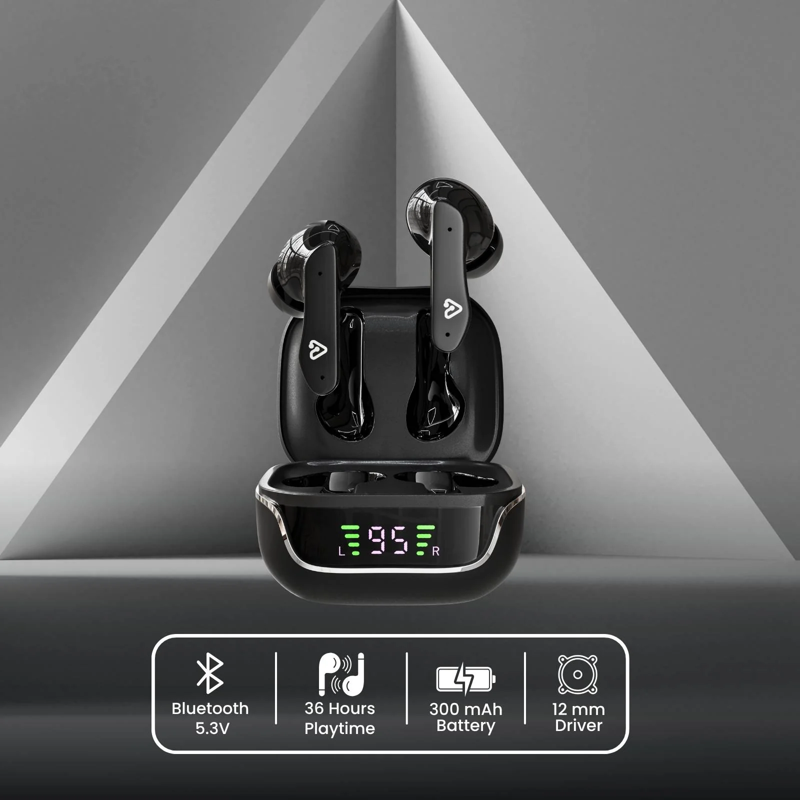 Tunez Elements E03 Wireless Earbuds | 17M Range, 12mm Sound - Image 7