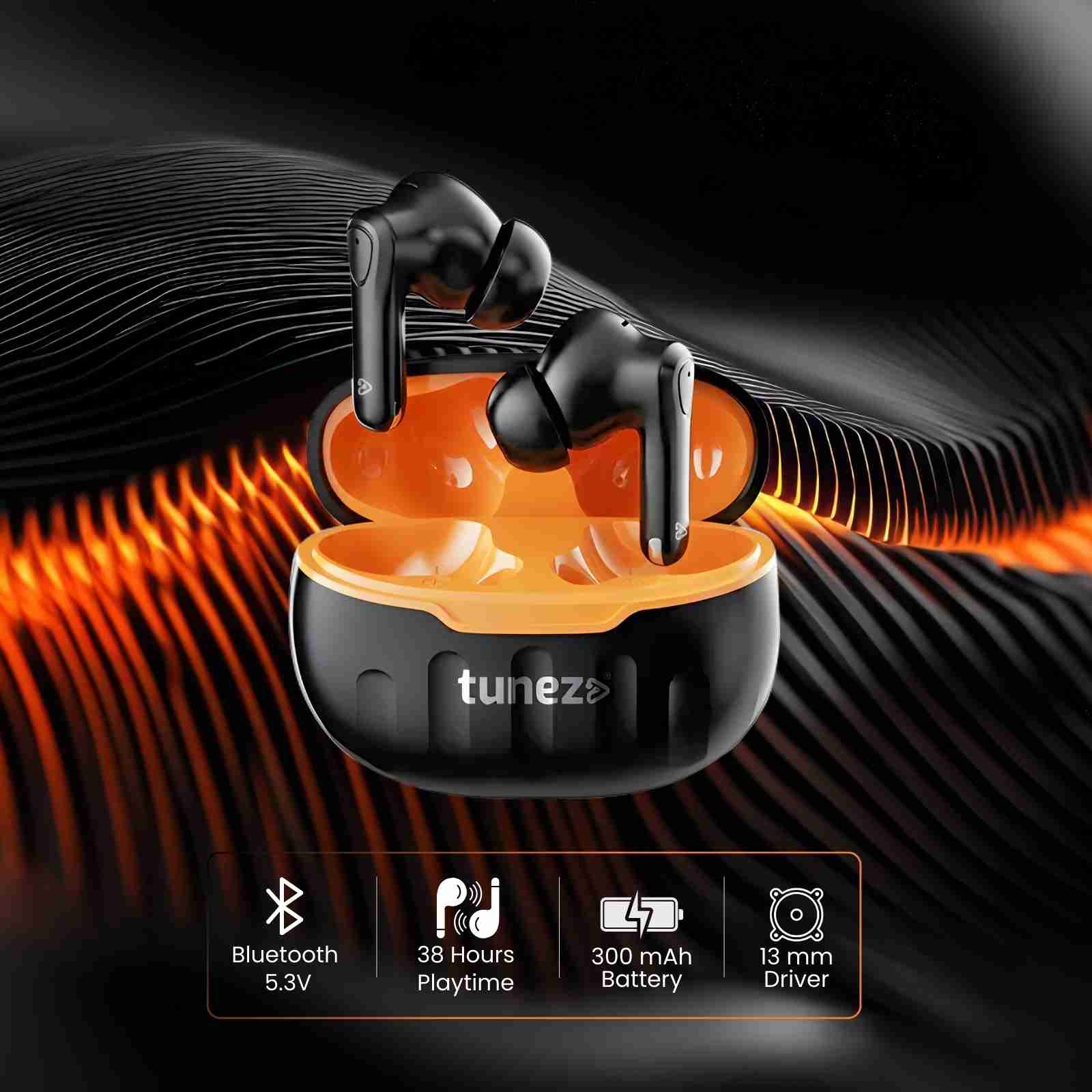 Tunez Elements E14 Wireless Earbuds | 48Hrs Talk Time, 5.3V - Image 6