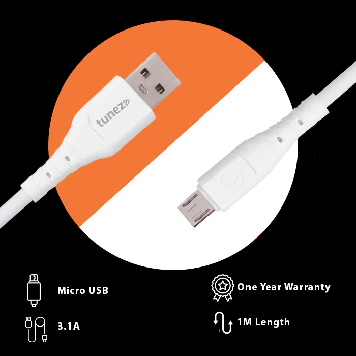 Tunez Nexus DC1103 USB-A to Micro USB 3.1A Charging Data Cable - Image 4