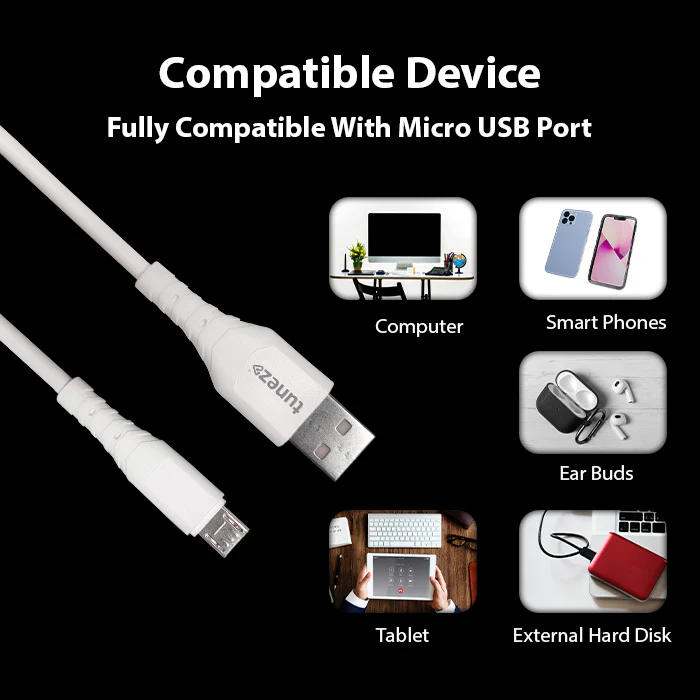 Tunez Nexus DC1103 USB-A to Micro USB 3.1A Charging Data Cable - Image 5