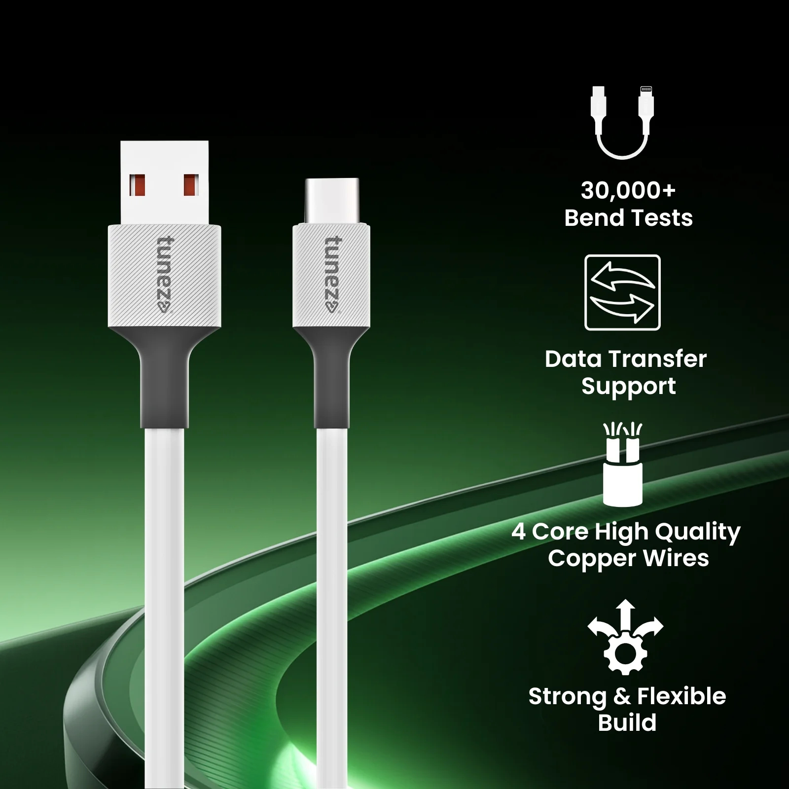 Tunez Nexus DC2922 30W Silicon Type-C Cable - Image 3