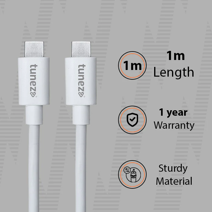 Tunez Nexus DC4107 20W Fast Charging Type-C to Type-C Data Cable - Image 4