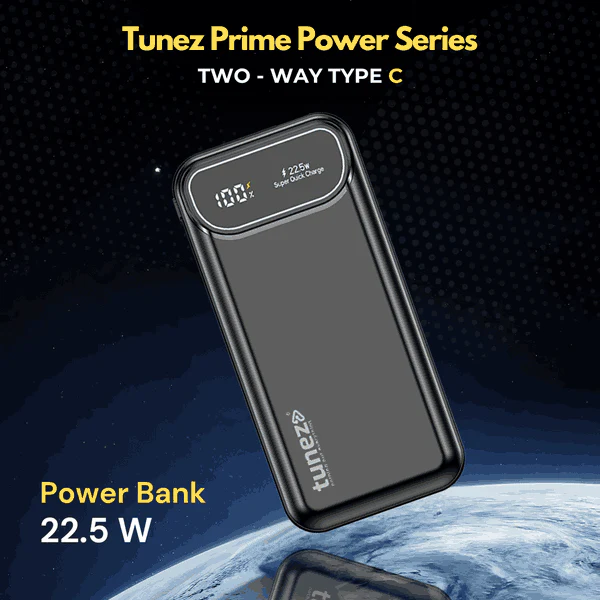 Tunez PB1631 10000mAh Power Bank | 22.5W, Digital Display - Image 3