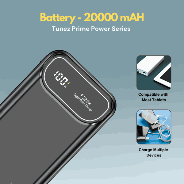 Tunez Prime Power Series PB2631 20000mAh Power Bank | 22.5W - Image 3