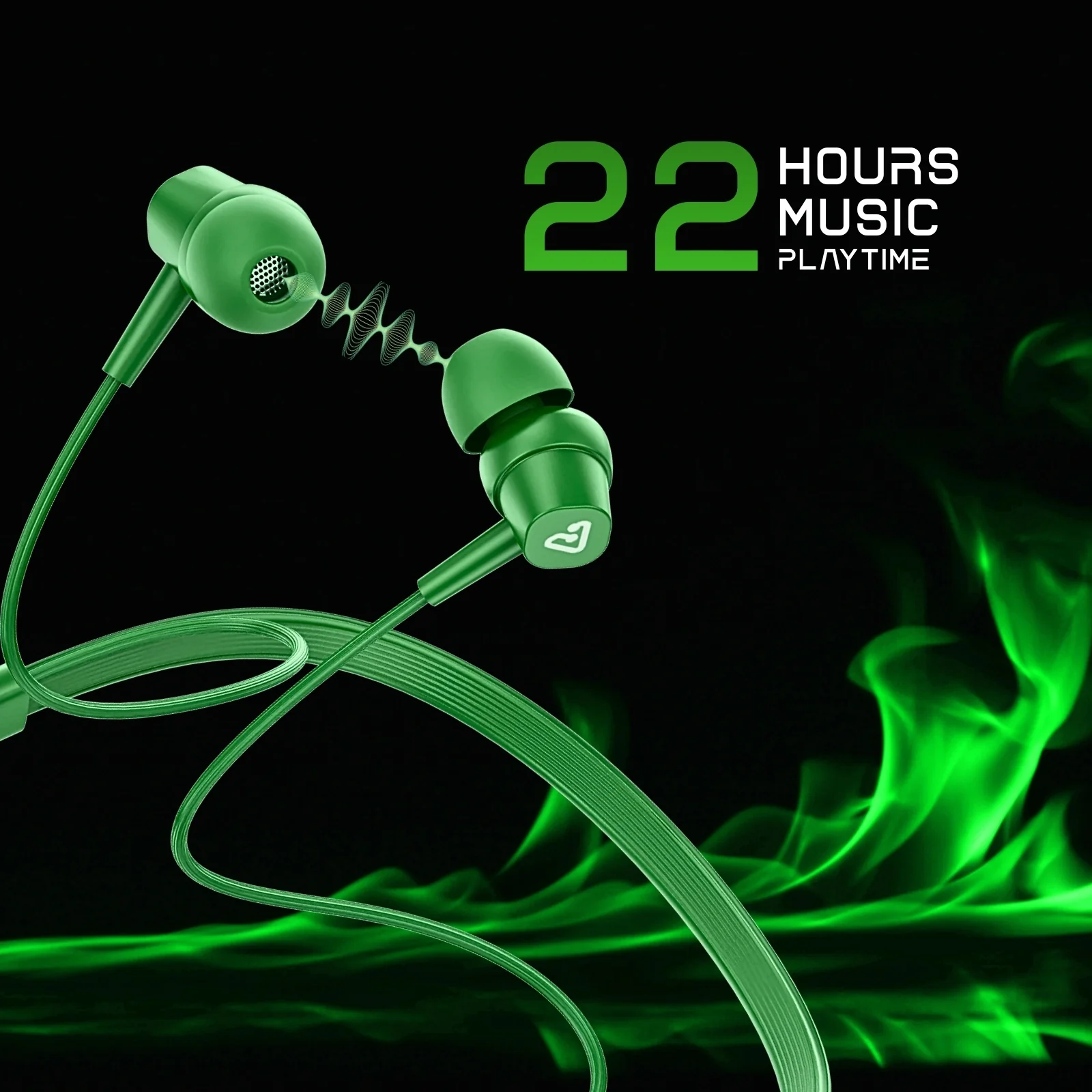 Tunez Rhythm R09 Wireless Neckband for Long Music & Call Time - Image 6