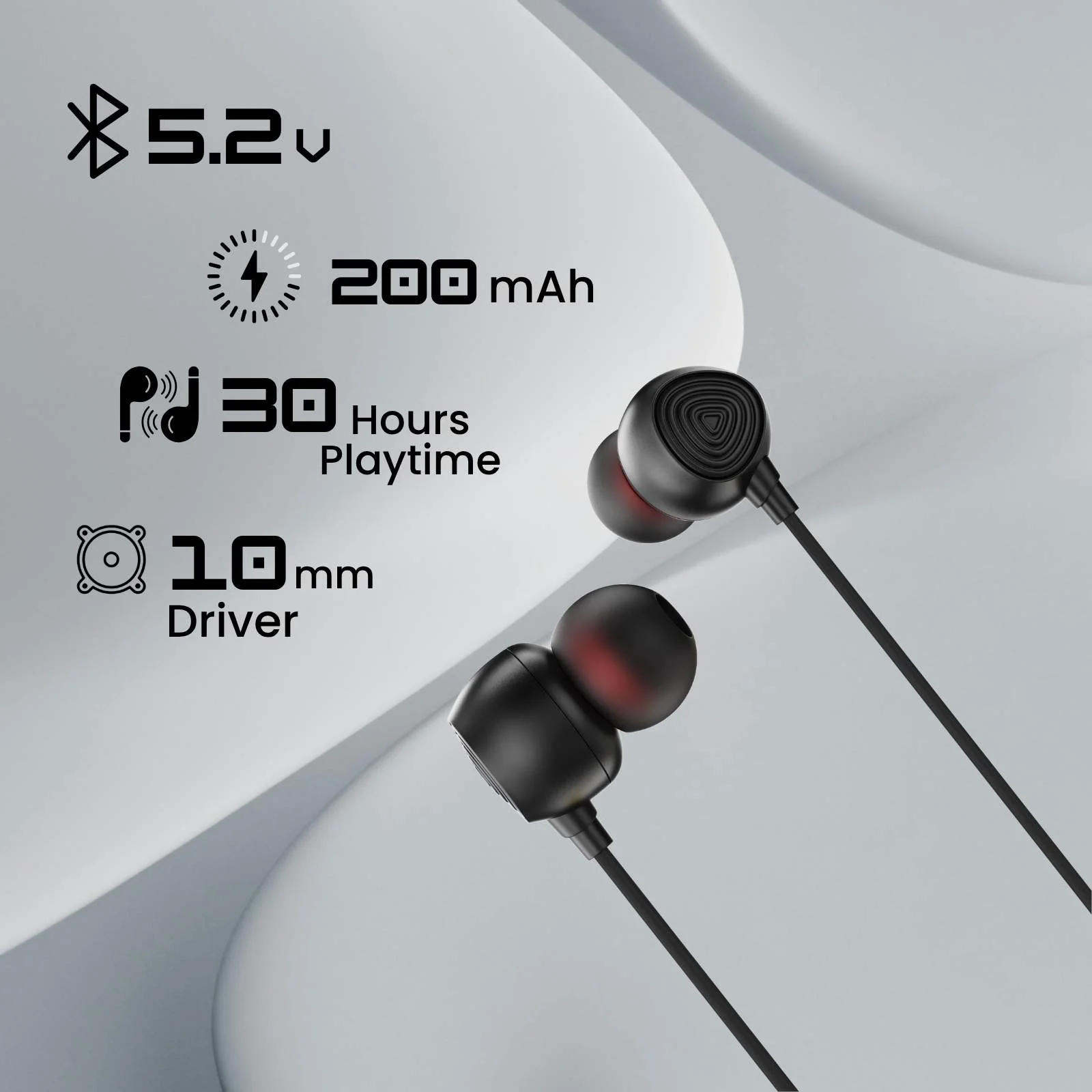 Tunez Rhythm R03 Wireless Neckband | 3.7 V/250mAh Battery - Image 6
