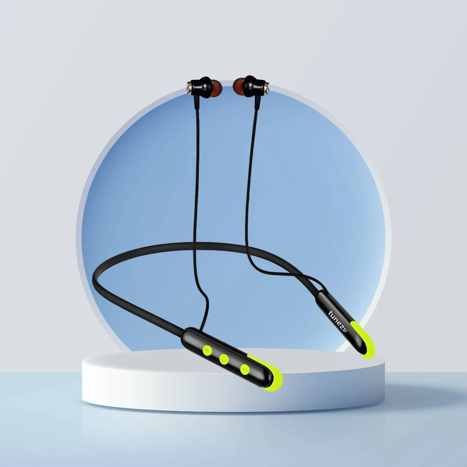 Tunez Rhythm R12 Wireless Neckband | 270mAh Battery, 300+ Hrs Standby - Image 2