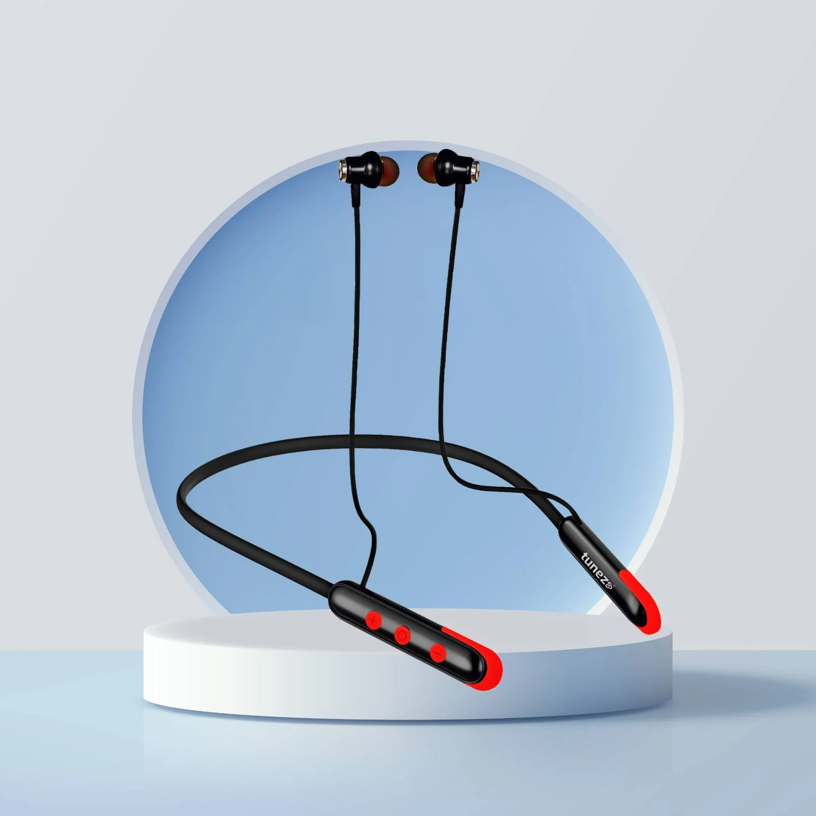 Tunez Rhythm R12 Wireless Neckband | 270mAh Battery, 300+ Hrs Standby - Image 3